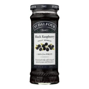 St Dalfour Fruit Spread - Deluxe - 100 Percent Fruit - Black Raspberry - 10 Oz - Case Of 6