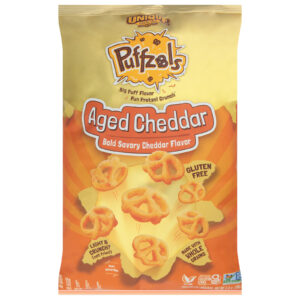 Unique Pretzels - Puffzels Aged Cheddar - Cs Of 6-4.8 Oz