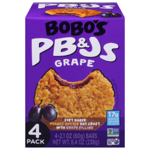Bobo's Oat Bars - Pb&js Grape Jam - Cs Of 6-4-2.1 Oz