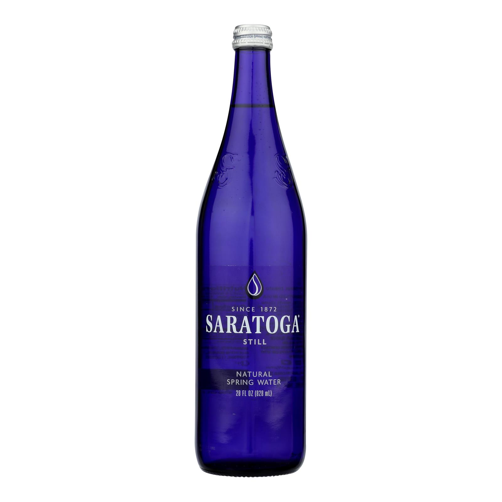 Saratoga Springs Water Natural Spring Water - Case Of 12 - 28 Fl Oz.