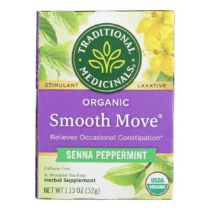 Traditional Medicinals Organic Smooth Tea - Senna Peppermint - 16 Bags