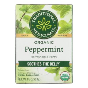 Traditional Medicinals Organic Peppermint Herbal Tea - 16 Tea Bags