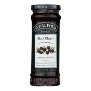 St Dalfour Fruit Spread - Deluxe - 100 Percent Fruit - Black Cherry - 10 Oz - Case Of 6