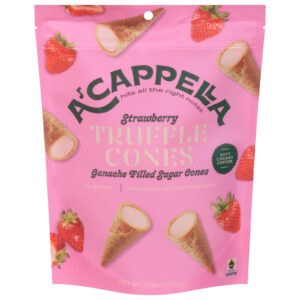 Acappella - Cones Strawbry Truffle - Cs Of 6-2.45 Oz