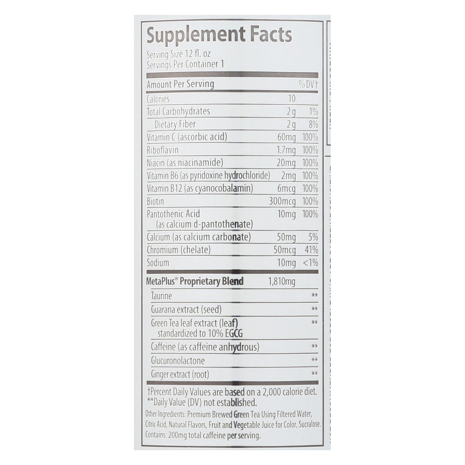 Celsius Non-carbonated Raspberry Acai Green Tea Dietary Supplement - Case Of 12 - 12 Fz - Image 2