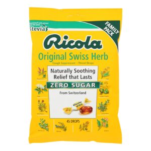 Ricola - Cghdrop Mnthrb Sugar Free W-stvia - Case Of 6 - 45 Ct