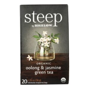 Steep By Bigelow Organic Oolong And Jasmine Green Tea  - Case Of 6 - 20 Bags