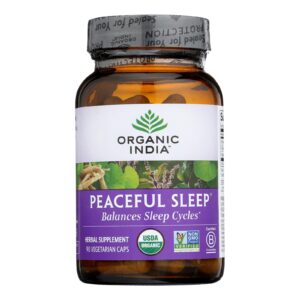 Organic India Whole Herb Supplement, Peaceful Sleep  - 1 Each - 90 Vcap