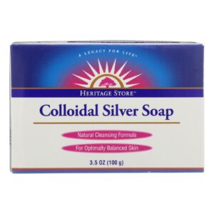 Heritage Store - Bar Soap Colloidal Silver - Case Of 3 - 3.5 Oz