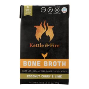 Kettle And Fire - Bone Broth Cnutcury-lime - Case Of 6 - 16.9 Oz
