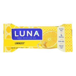 Clif Bar Luna Bar - Organic Lemon Zest - Case Of 15 - 1.69 Oz