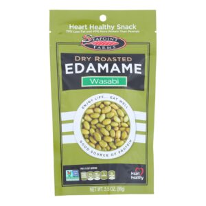 Seapoint Farms Dry Roasted Edamame - Spicy Wasabi - Case Of 12 - 3.5 Oz.