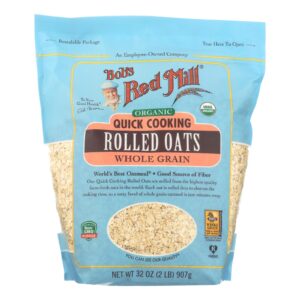 Bob's Red Mill - Oats - Organic Quick Cooking Rolled Oats - Whole Grain - Case Of 4 - 32 Oz.