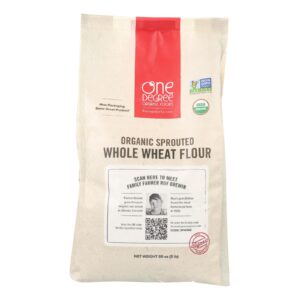 One Degree Organic Foods Whole Wheat Flour - Organic - Case Of 4 - 80 Oz.
