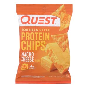 Quest Nacho Cheese Tortilla Style Protein Chips, Nacho Cheese - Case Of 8 - 1.1 Oz