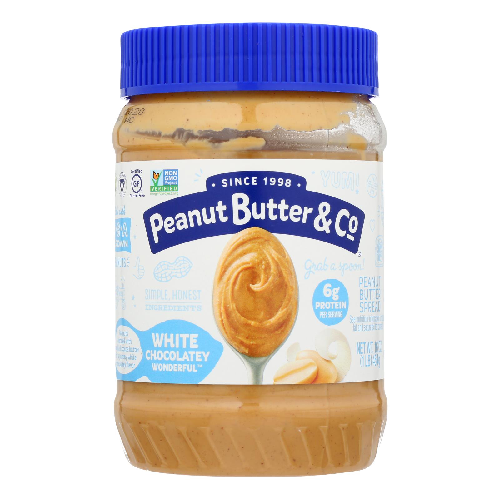 Peanut Butter And Co Peanut Butter - White Chocolate Wonderful - Case Of 6 - 16 Oz.