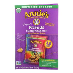 Annie's Homegrown Snack Pack - Organic - Bunny Grahms - Frd - 12 - Case Of 4 - 12-1 Oz