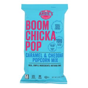 Angie's Kettle Corn Boom Chicka Pop Caramel And Cheddar Popcorn Mix - Case Of 12 - 6 Oz.