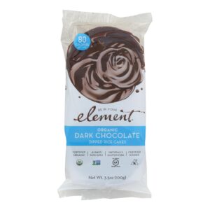 Element Organic Dipped Rice Cakes - Dark Chocolate - Case Of 6 - 3.5 Oz