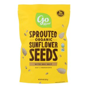 Go Raw Sprouted Seeds, Sunflower With Celtic Sea Salt  - Case Of 6 - 14 Oz