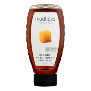 Madhava Honey - Honey Lt Amber Squz - Case Of 6 - 16 Oz