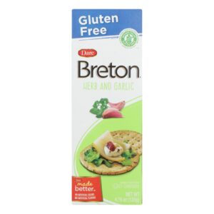 Breton-dare - Crackers - Herb And Garlic - Case Of 6 - 4.76 Oz.