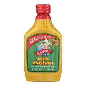 Woeber's Sandwich Pal Mustard - Jalapeno - Case Of 6 - 16 Oz.