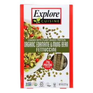 Explore Cuisine - Fettuccine Pasta - Edamame & Mung Bean - Case Of 6 - 8 Oz.