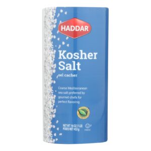 Haddar Salt - Kosher - Case Of 12 - 16 Oz