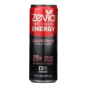 Zevia Zero Calorie Energy Drink - Grapefruit - Case Of 12 - 12 Fl Oz