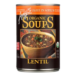 Amy's - Organic Low Sodium Lentil Soup - Case Of 12 - 14.5 Oz