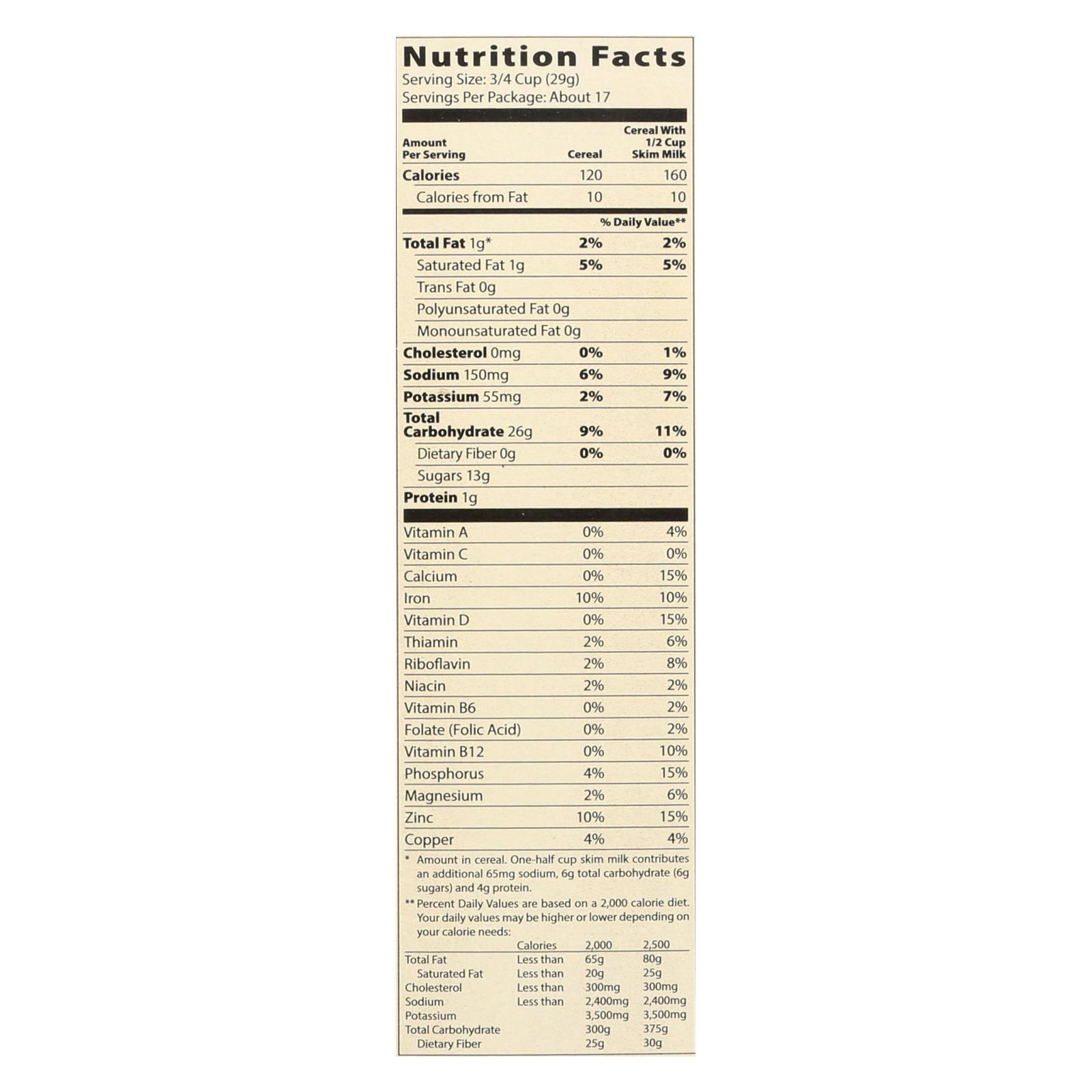 Moms Best Naturals Cereal - Crispy Cocoa Rice - 17.5 Oz - Case Of 14 - Image 3