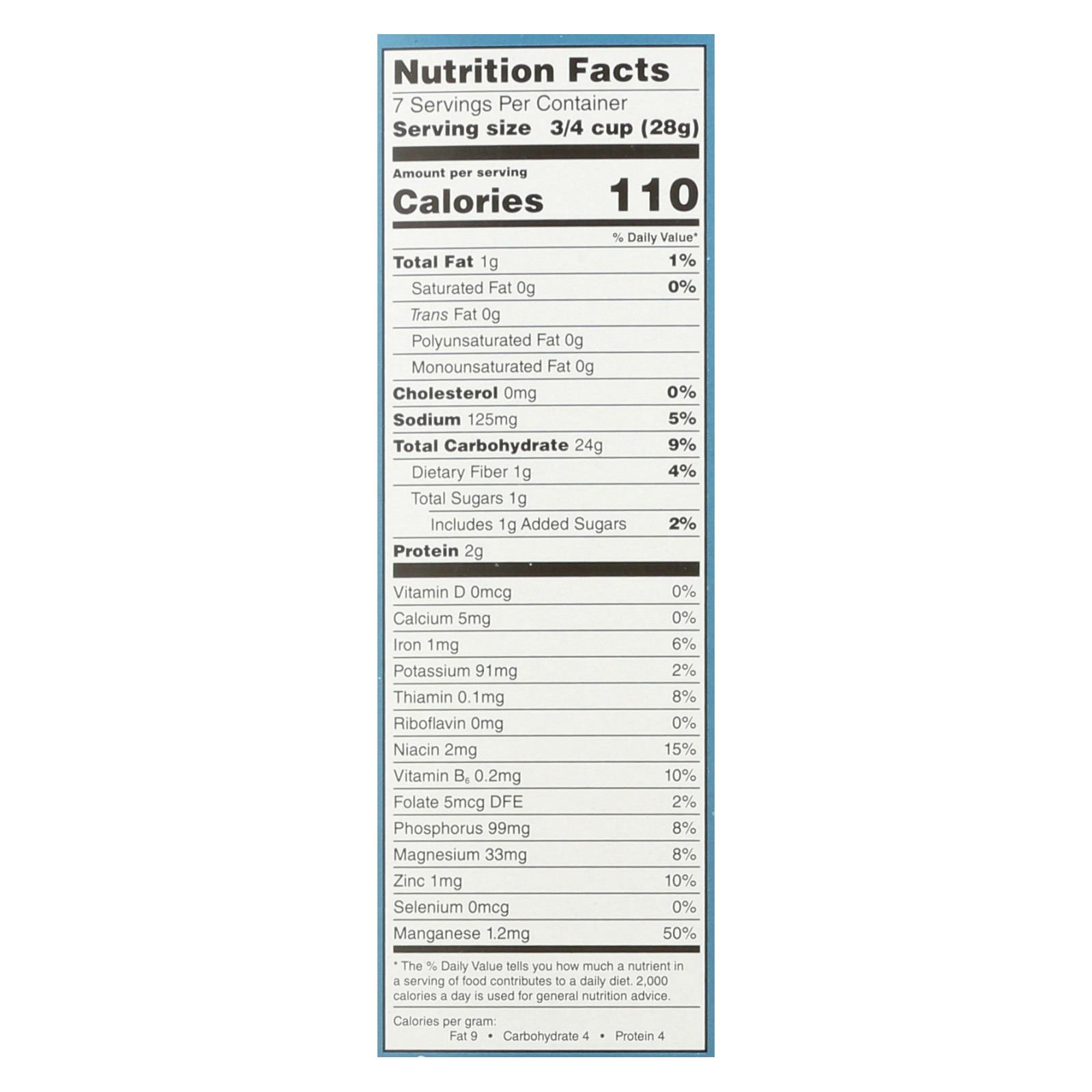 One Degree Organic Foods Sprouted Brown Rice - Crisps Cereal - Case Of 6 - 8 Oz. - Image 2