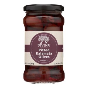 Divina - Organic Pitted Kalamata Olives - Case Of 6 - 6 Oz.