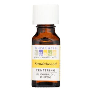 Aura Cacia - Precious Essentials Sandalwood Blended With Jojoba Oil - 0.5 Fl Oz