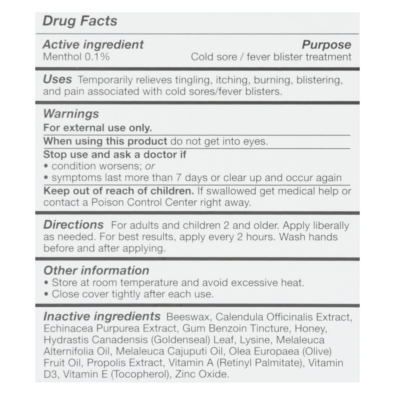 Quantum Lipclear Lysine And Cold Sore Treatment All Natural Ointment - 0.25 Oz - Image 2