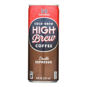 High Brew Coffee Coffee - Ready To Drink - Double Espresso - 8 Oz - Case Of 12