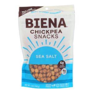 Biena Chickpea Snacks - Sea Salt - Case Of 8 - 5 Oz.