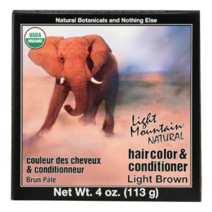 Light Mountain Hair Color-conditioner - Organic - Light Brown - 4 Oz