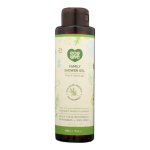 Ecolove Body Wash Green Vegetables Family Shower Gel For Ages 6 Months And Up - Case Of 500 - 17.6 Fl Oz.