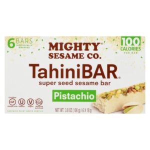 Mighty Sesame Company - Tahini Bar Pistachio - Case Of 8 - 6-3.8 Oz