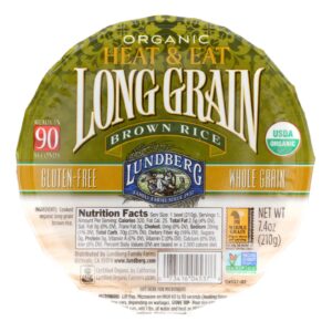 Lundberg Family Farms Organic Long Grain Brown Rice - Case Of 12 - 7.4 Oz.