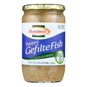 Manischewitz - Gefilte Fish In Jelled Broth - Sweet - Case Of 12 - 24 Oz.