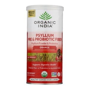 Organic India - Psyllium Organic Prebiotic-probiotic Orange - Case Of 12-10 Ounces