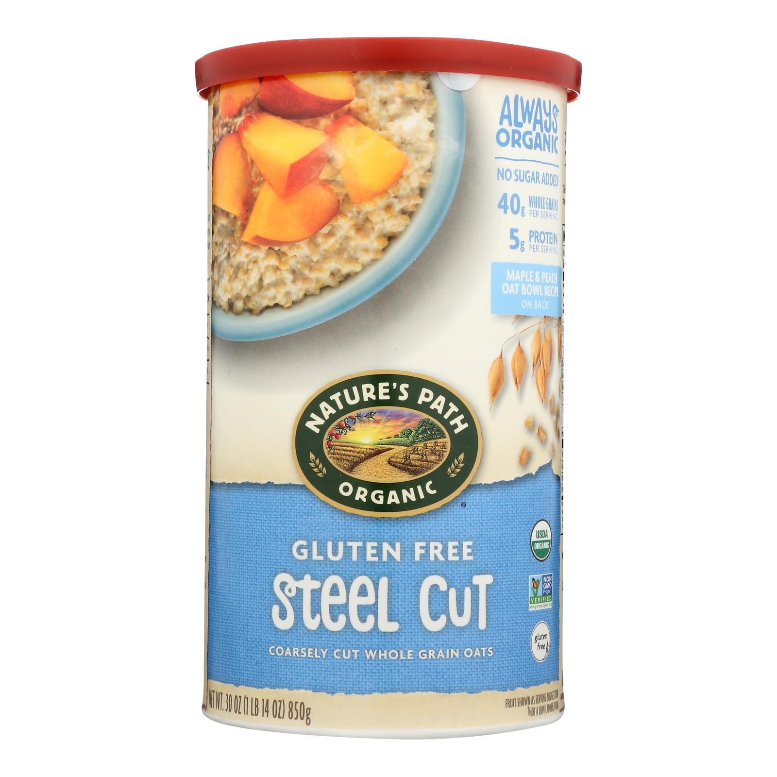 Nature's Path Organic Steel Cut Gluten Free Oats - Case Of 6 - 30 Oz