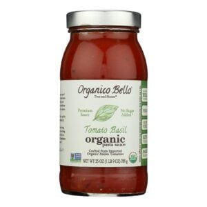 Organico Bello Basil Pasta Sauce - Tomato - Case Of 6 - 25 Oz.