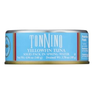 Tonnino Tuna Light - Water - Case Of 12 - 4.9 Oz.
