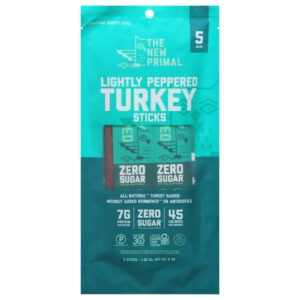 The New Primal - Turkey Stk Lghtly Peppred - Cs Of 8-5 Oz