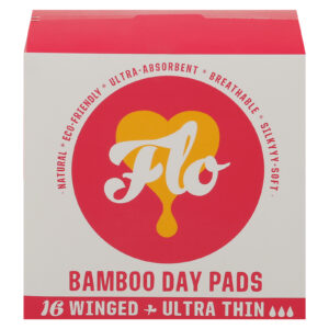 Flo - Pads Day Bamboo W-wings - Cs Of 8-16 Ct