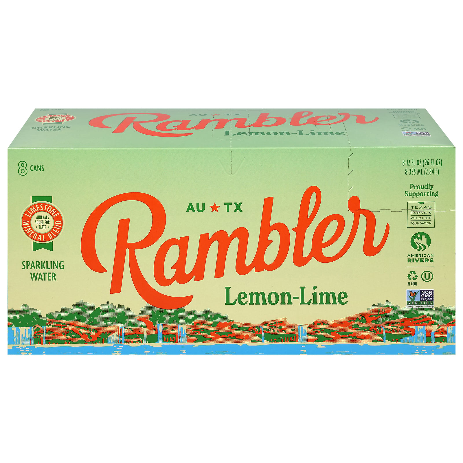 Rambler - Water Sparkling Lem Lime - Cs Of 3-8-12 Fz